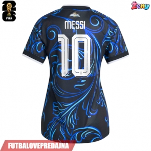 Lacne Ženy Futbalové dres Argentína Lionel Messi #10 MS 2026 Krátky Rukáv - Preč